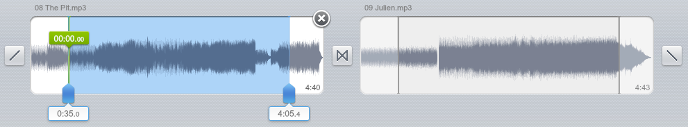 Как сделать переход в музыке. Соединить файлы mp3 вместе. Как соединить песню по кадрам.